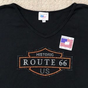 🇺🇸American Pride🇺🇸 “Historic Route 66”Ladies T